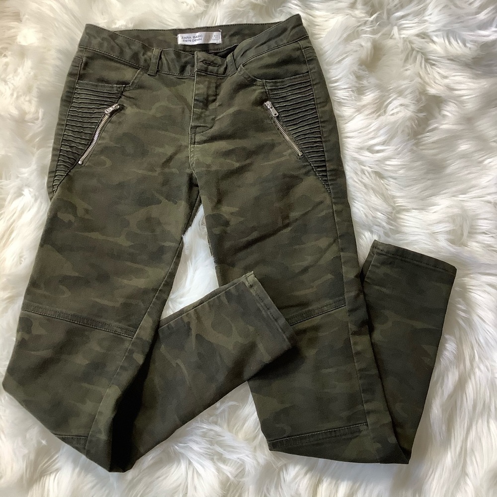 ZARA Basic Z1975 Power Stretch Olive Skinny‎ Jean - Picture 8 of 12